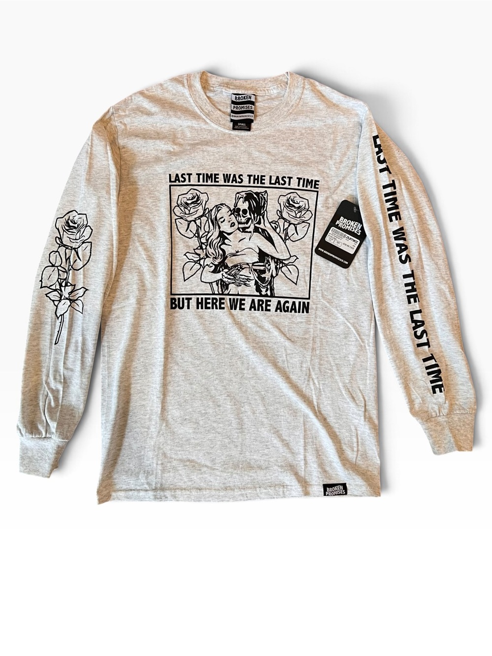 Men’s Heather Gray Long Sleeve Graphic Tee - 'Last Time Was The Last Time'